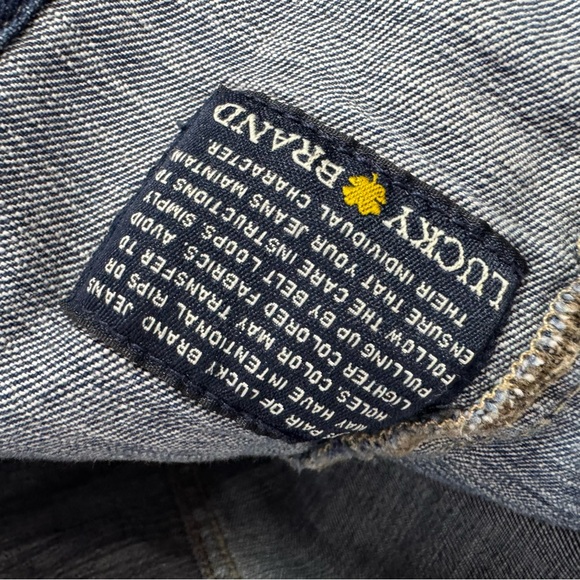 Lucky brand jacket jean coat denim button up logo buttons soft stretchy blue - Picture 4 of 10